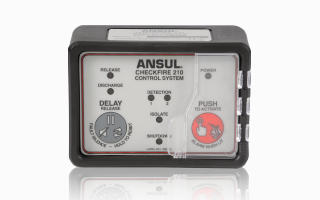 A CheckFire 210 vehicular fire suppression unit from Ansul